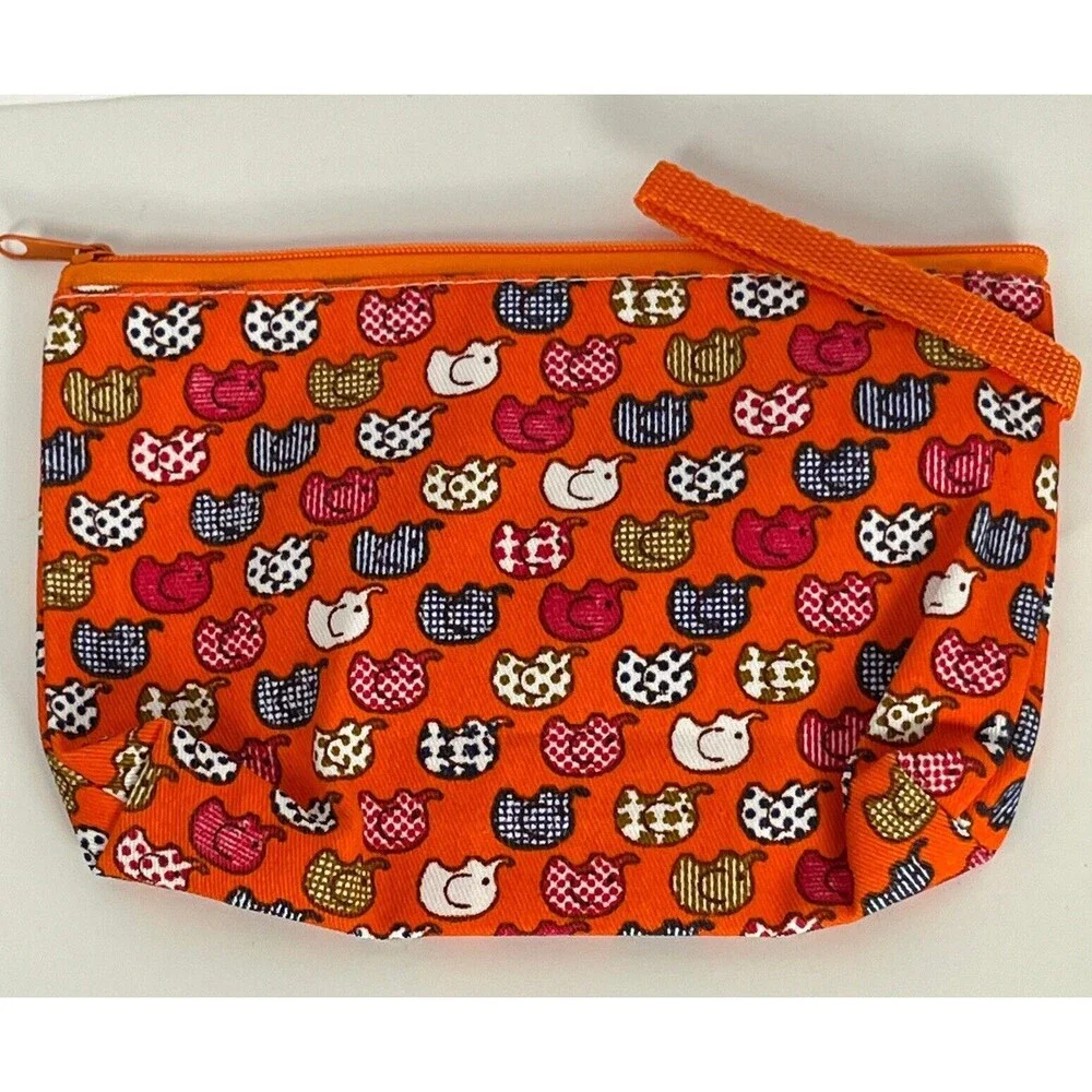 Makeup Case Cosmetic Zip Bag‎ Elephant Toiletry Pouch Travel Organizer Orange
